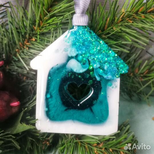 Елочные игрушки из эпоксидной смолы