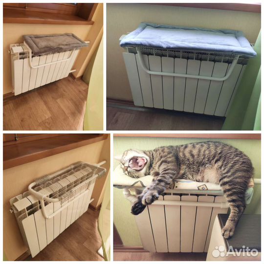 Лежанка-гамак для кошки на батарею