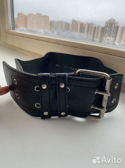 Ремень кожаный mango