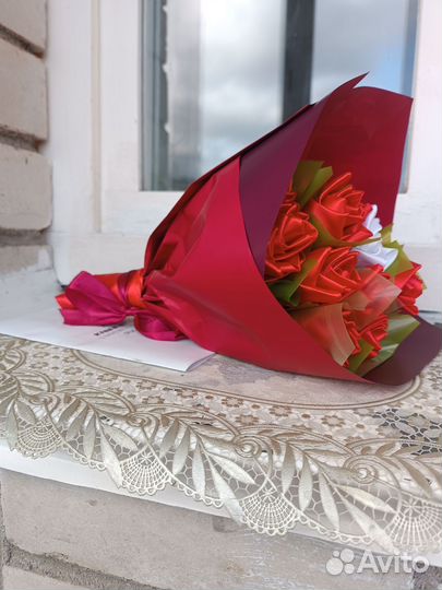 Букет из атласных лент