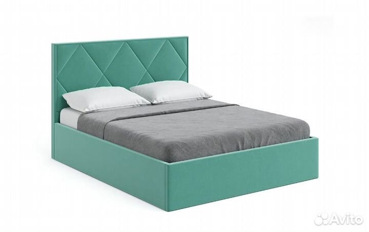 Кровать Дали велюр бирюзовый