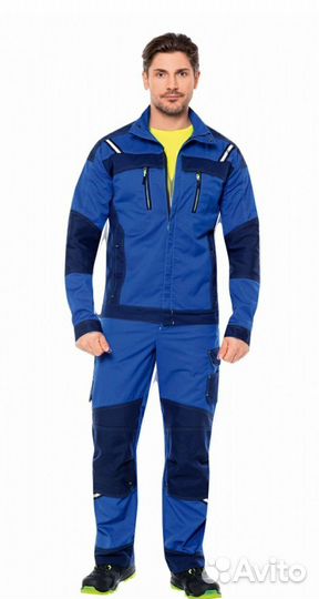 Рабочий костюм уран синий с кепкой