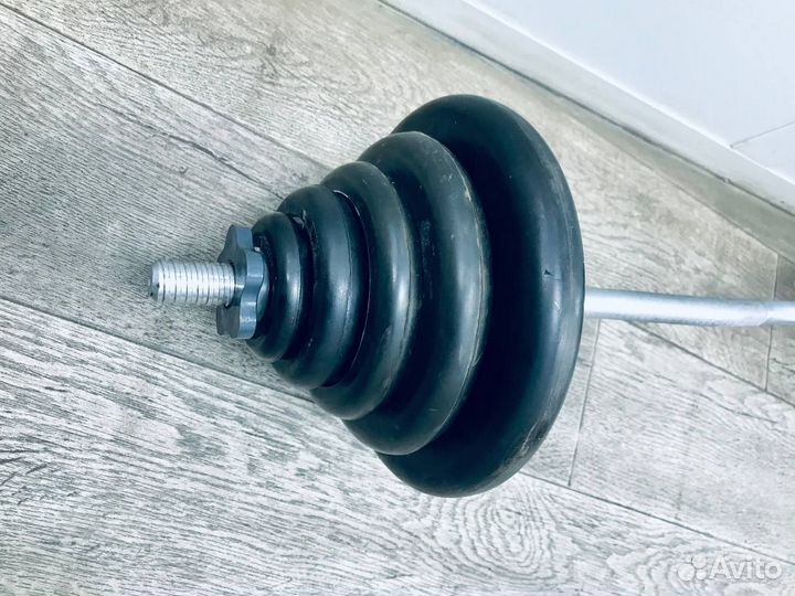 Штанга с блинами (10)