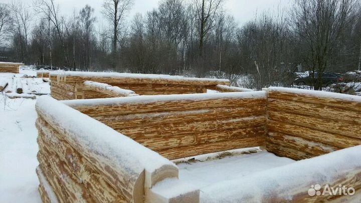 Сруб бани 4 / 3 + 2