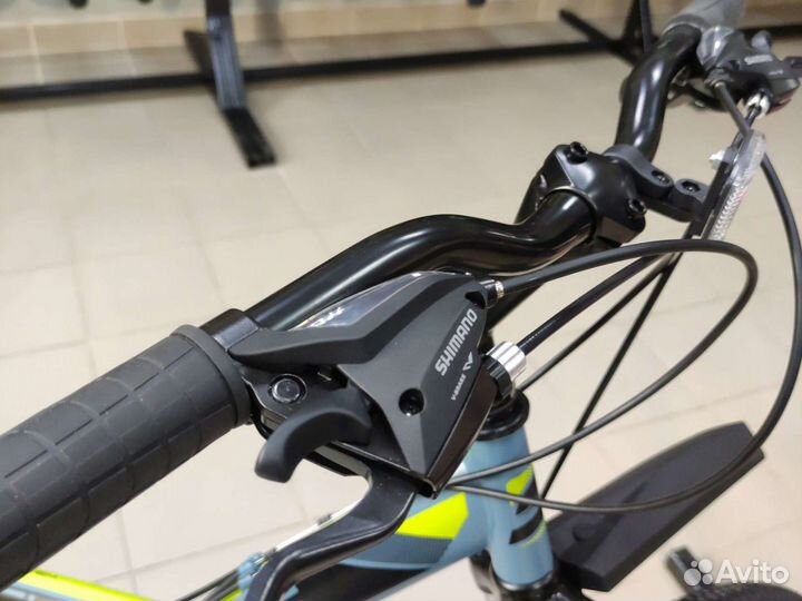 Велосипед Stels 27.5 Focus MD серый/желтый