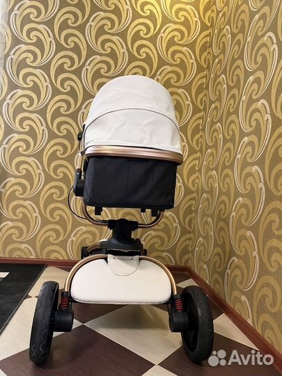 Коляска aulon 3 в 1 белая экокожа