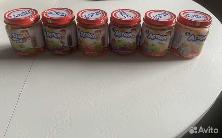 Фруктовые пюре Агуша