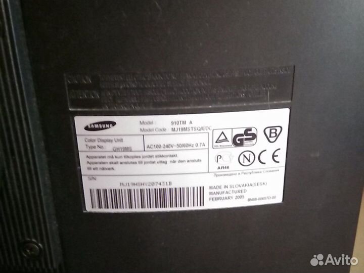 Монитор samsung SyncMaster 910 tm