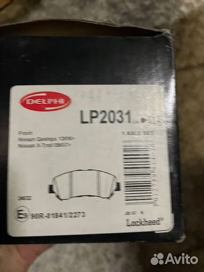 Колодки тормозные дисковые Delphi LP 2031
