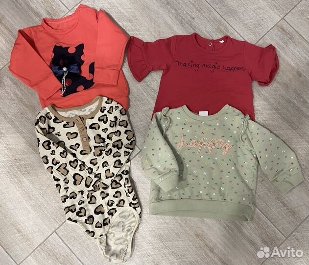 Вещи пакетом на девочку 74-80-86