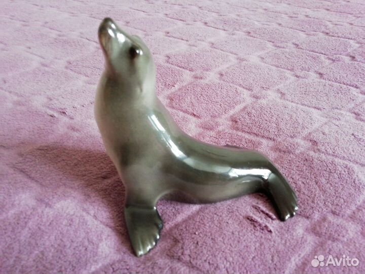 Статуэтка Тюлень фарфор лфз СССР 13 см отличный
