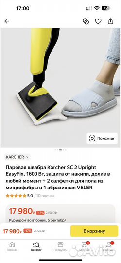 Паровая швабра karcher