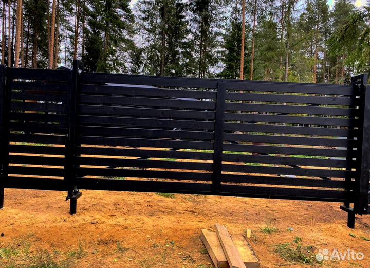 Откатные ворота 3500х2000мм