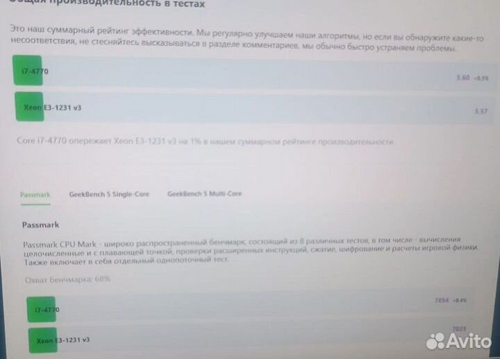 Intel Xeon 1231 v3 LGA 1150 (аналог Core i7 4770)