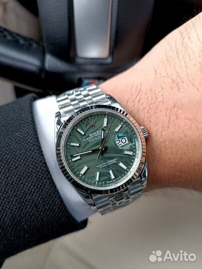 Часы Rolex Datejust 36 Steel Green Palm 126234-004