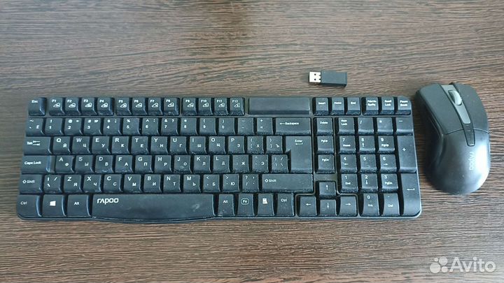 Беспроводная клавиатура и мышь rapoo e1050