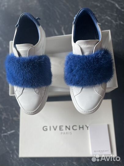 Слипоны Сникерсы Givenchy 38,5-39 с норкой