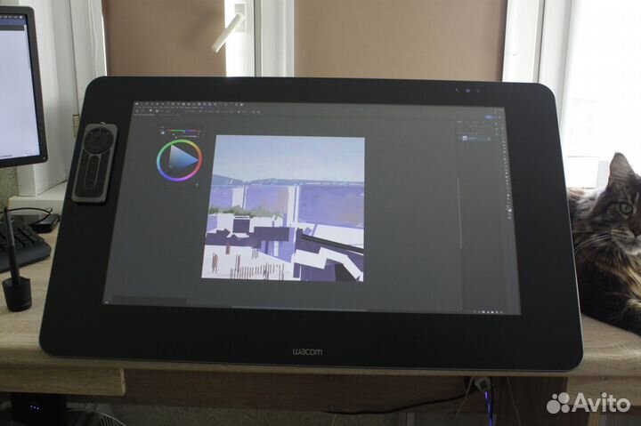 Графический планшет Wacom Cintiq 27QHD + кронштейн