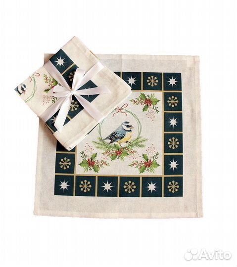 Салфетки с синицами 40x40