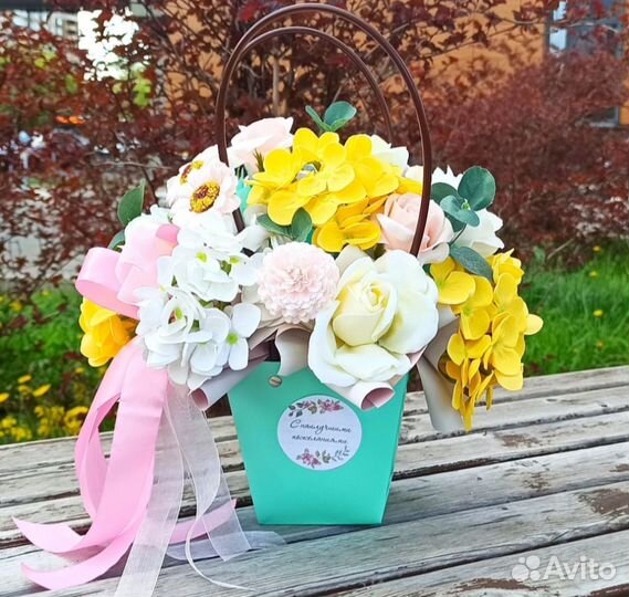 Букет цветов. Цветы из мыла. День матери