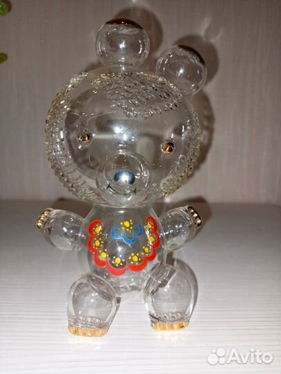 Мишка стеклянный 80-х годов СССР