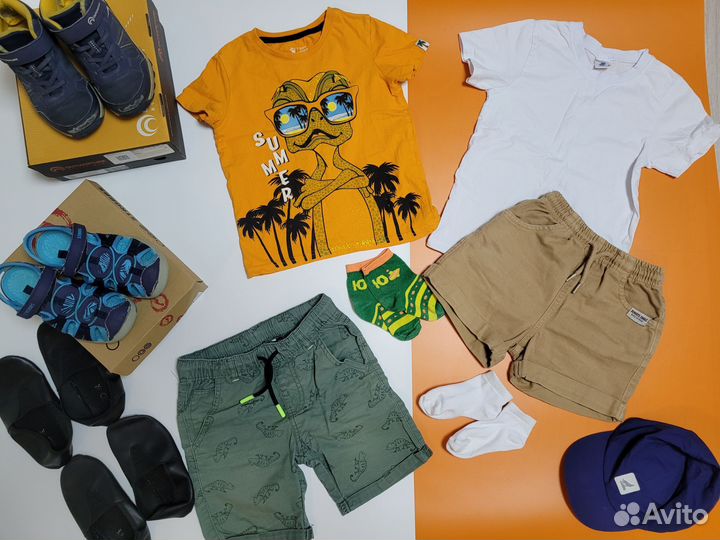 Пакет одежды на мальчика 116 обувь 30