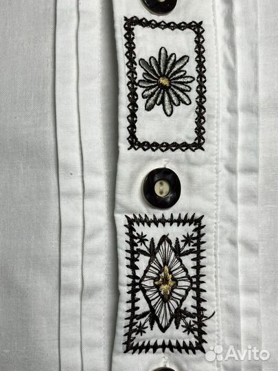 Баварская рубашка, вышивки, 52, ог.120, винтаж