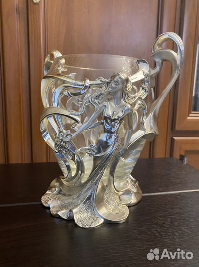 Ваза хрустальная Linea Argenti Италия