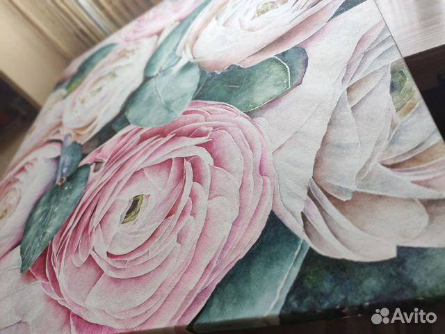 Картина для интерьера Счастье букета 100х100