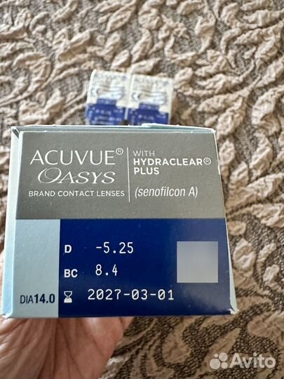 Линзы 8 шт. acuvue oasys -5,25 8,4