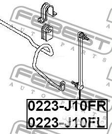 Febest 0223-J10FL Тяга стабилизатора nissan murano