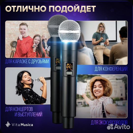 Микрофон караоке беспроводной Vita Musica