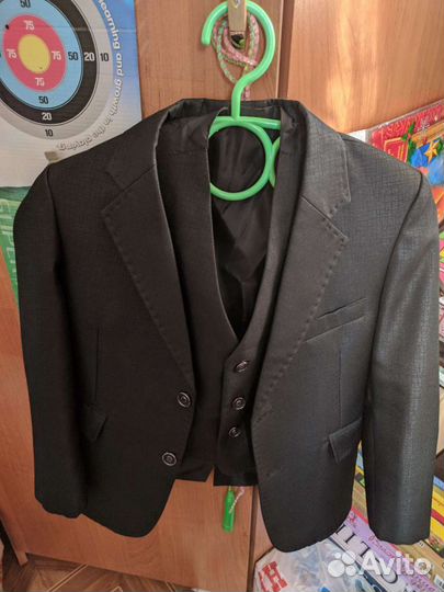 Школьный костюм для мальчика 134-140+ штаны+рубаха