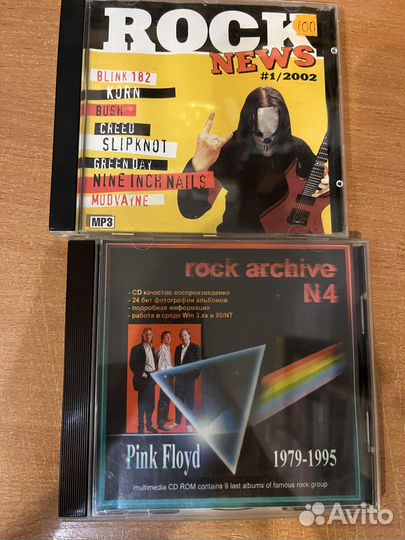 Муз диски Pink Floyd, Slipknot, Korn, Blink182