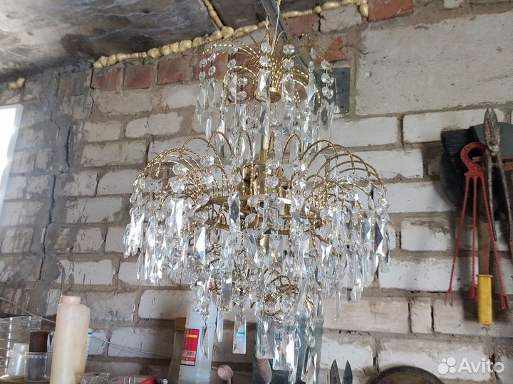 Люстра потолочная хрустальная