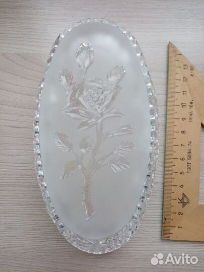 Ваза, сарат. хрусталь. Штоф-бочонок,керамика. СССР