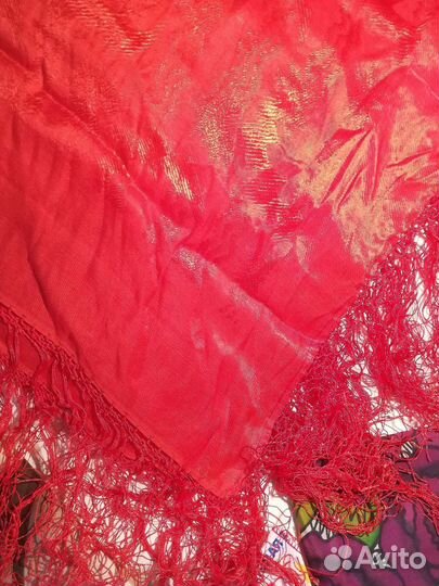 Платки натуральный шелк, хлопок СССР