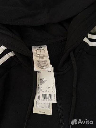 Оригинал Adidas Zip Hoodie Чёрное type Viperr