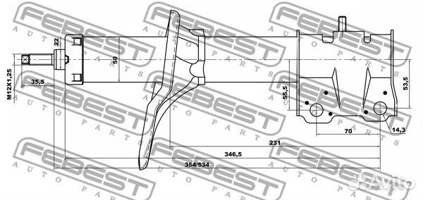 Амортизатор lancer chery fora Vortex Estina