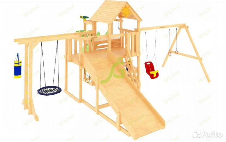 Игровой комплекс Крафт Pro 2 с зимней горкой