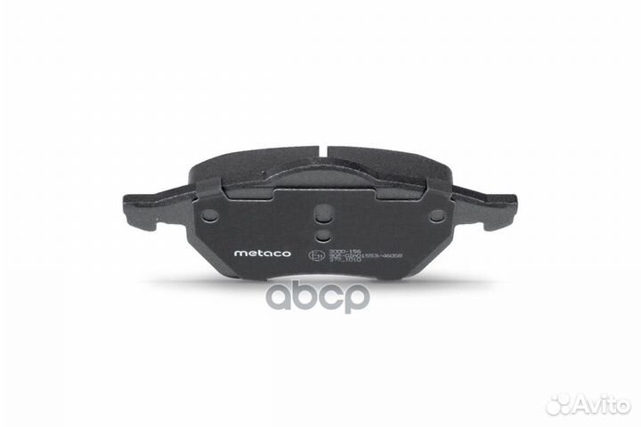 Колодки тормозные передние к-кт '3000-156 metaco