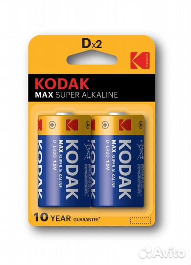 Батарейки Kodak LR20-2BL MAX super Alkaline KD-2