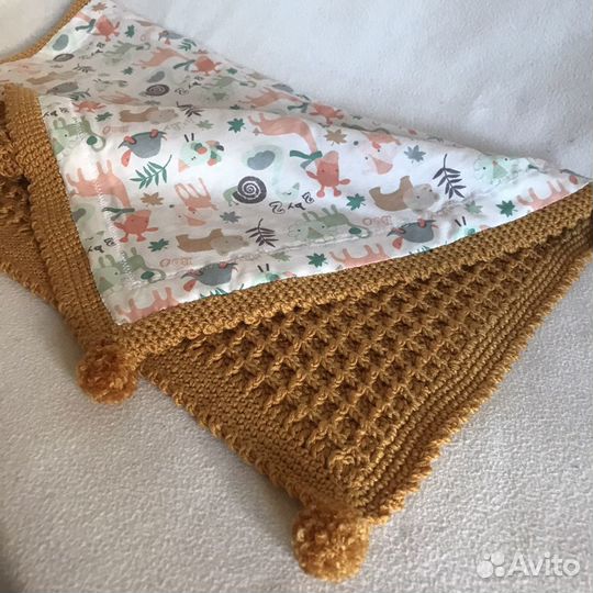 Плед детский вязаный ручная работа