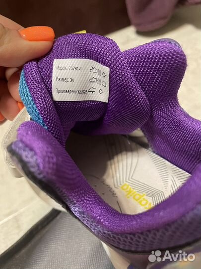 Кроссовки для девочки 34 размер