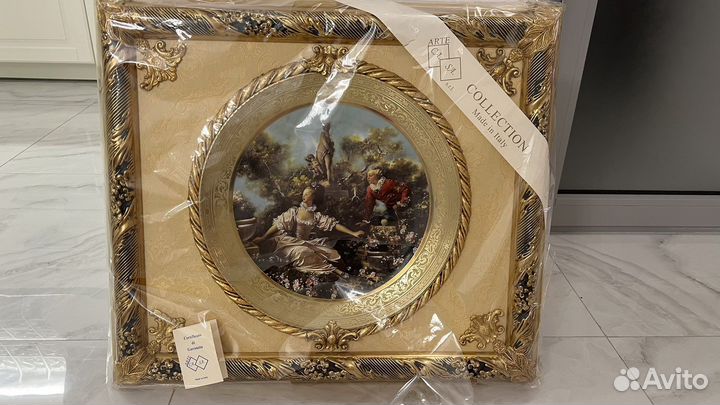 Картина/ Панно настенное дерево/ фарфор