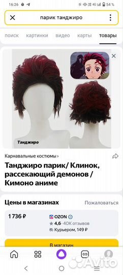 Парик танжиро