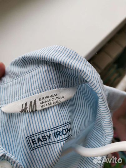 Рубашка hm и брюки на мальчика 110