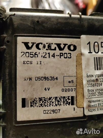 Блок управления Volvo