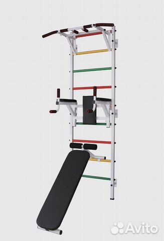 Шведская стенка с турником и брусьями