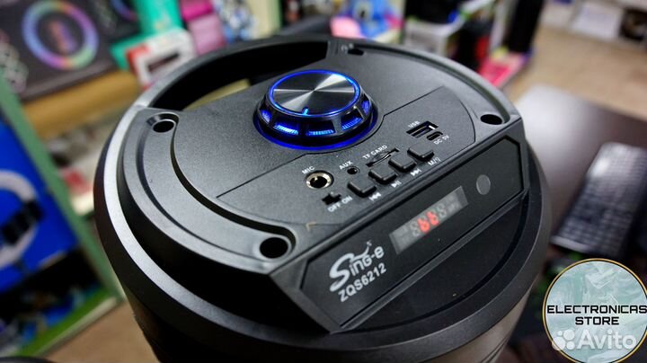 Блютуз Колонка Большая с Микрофоном ZQS-6212